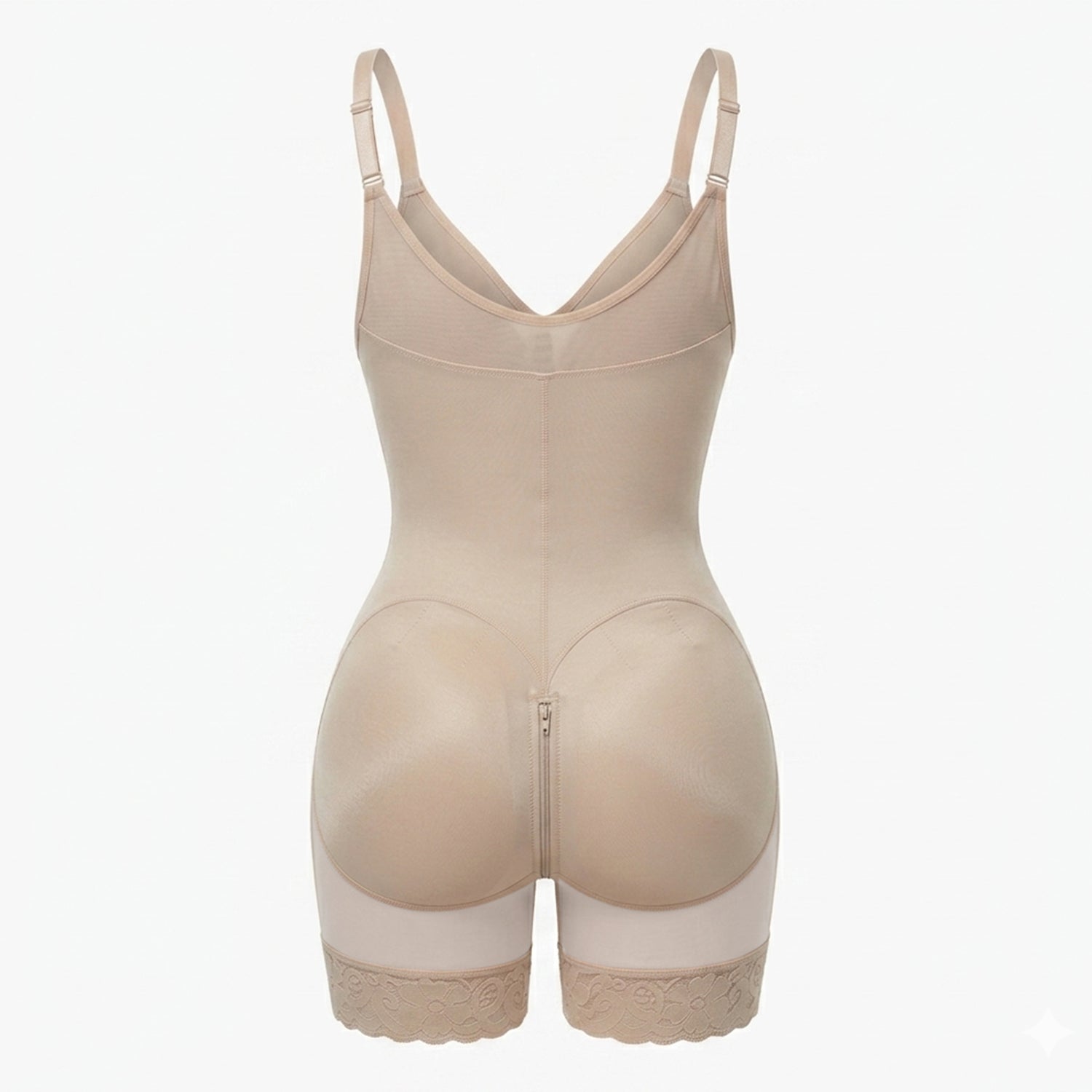 Korrigierender Bodysuit mit Eingebautem BH, Haken und Reißverschluss