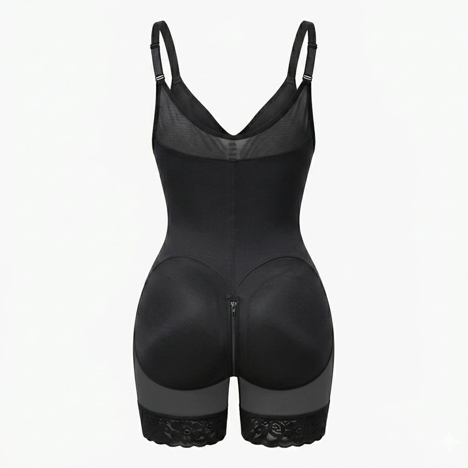 Korrigierender Bodysuit mit Eingebautem BH, Haken und Reißverschluss