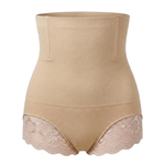 Korrigierende High-Waist-Slips mit Spitze