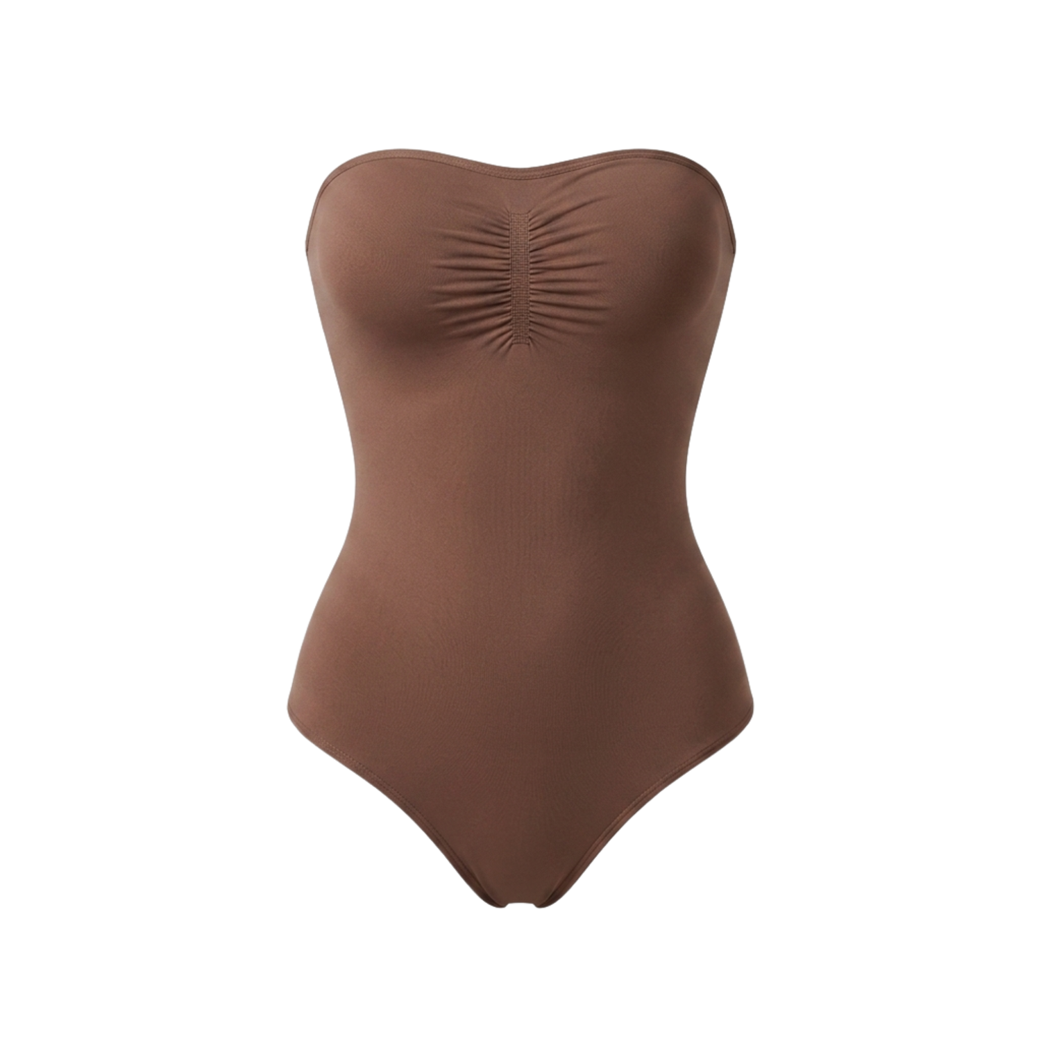 Korrigierender, nahtloser, trägerloser Body mit Slip