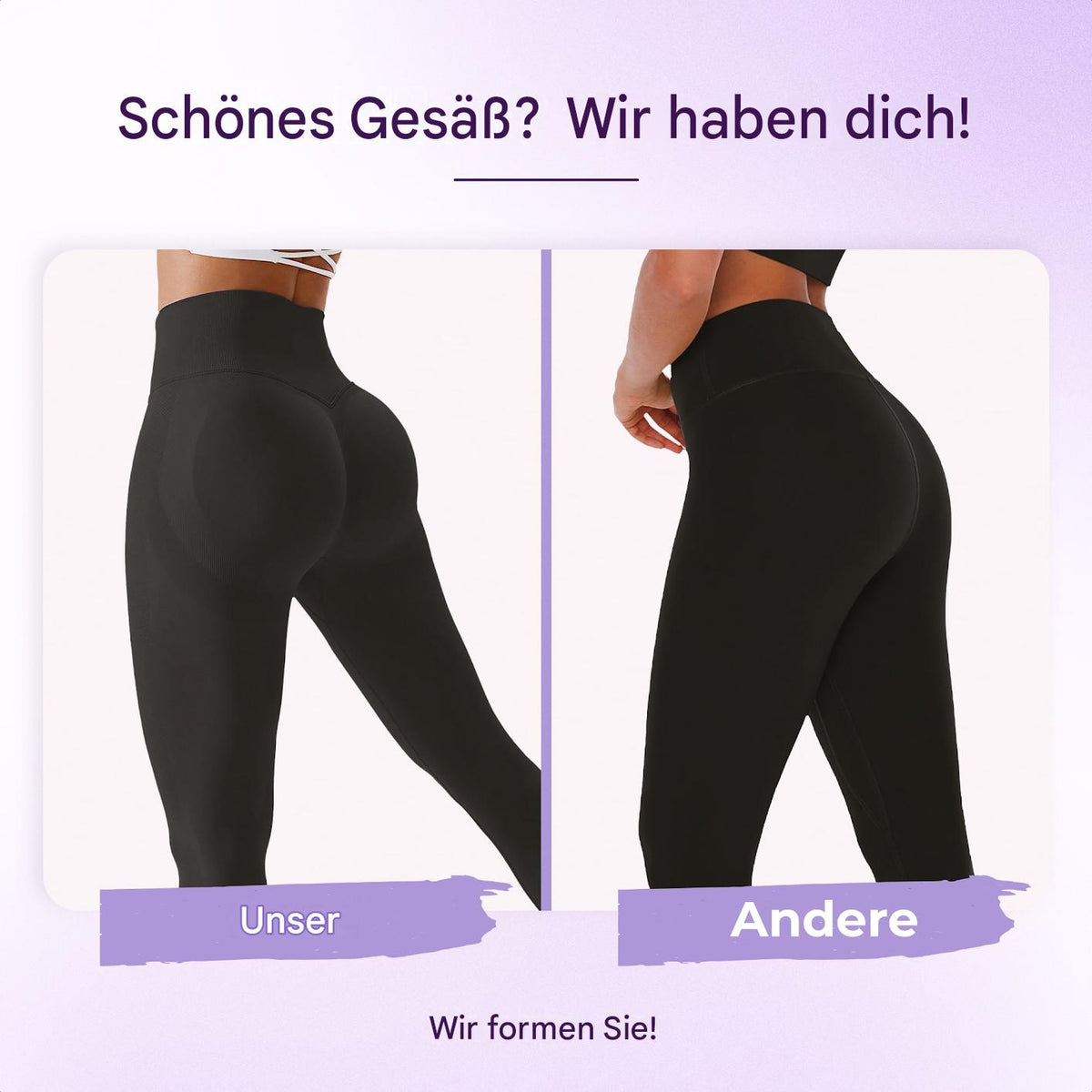 Toller Po mit unserer High-Waist-Sportlegging