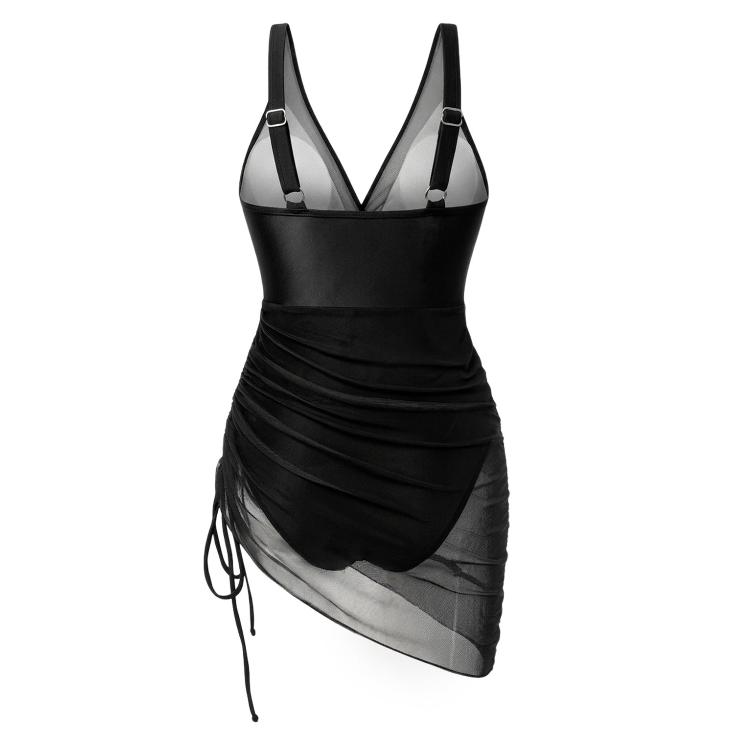 Korrigierendes Badeanzugkleid mit Mesh-Rock
