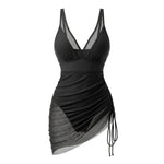 Korrigierendes Badeanzugkleid mit Mesh-Rock