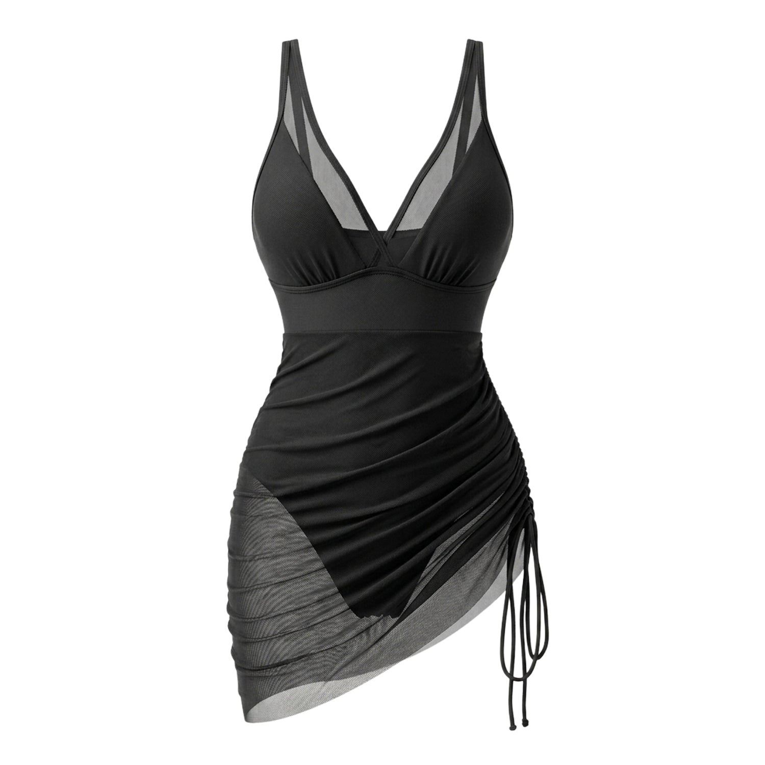 Korrigierendes Badeanzugkleid mit Mesh-Rock