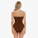 Korrigierender, nahtloser, trägerloser Body mit Slip