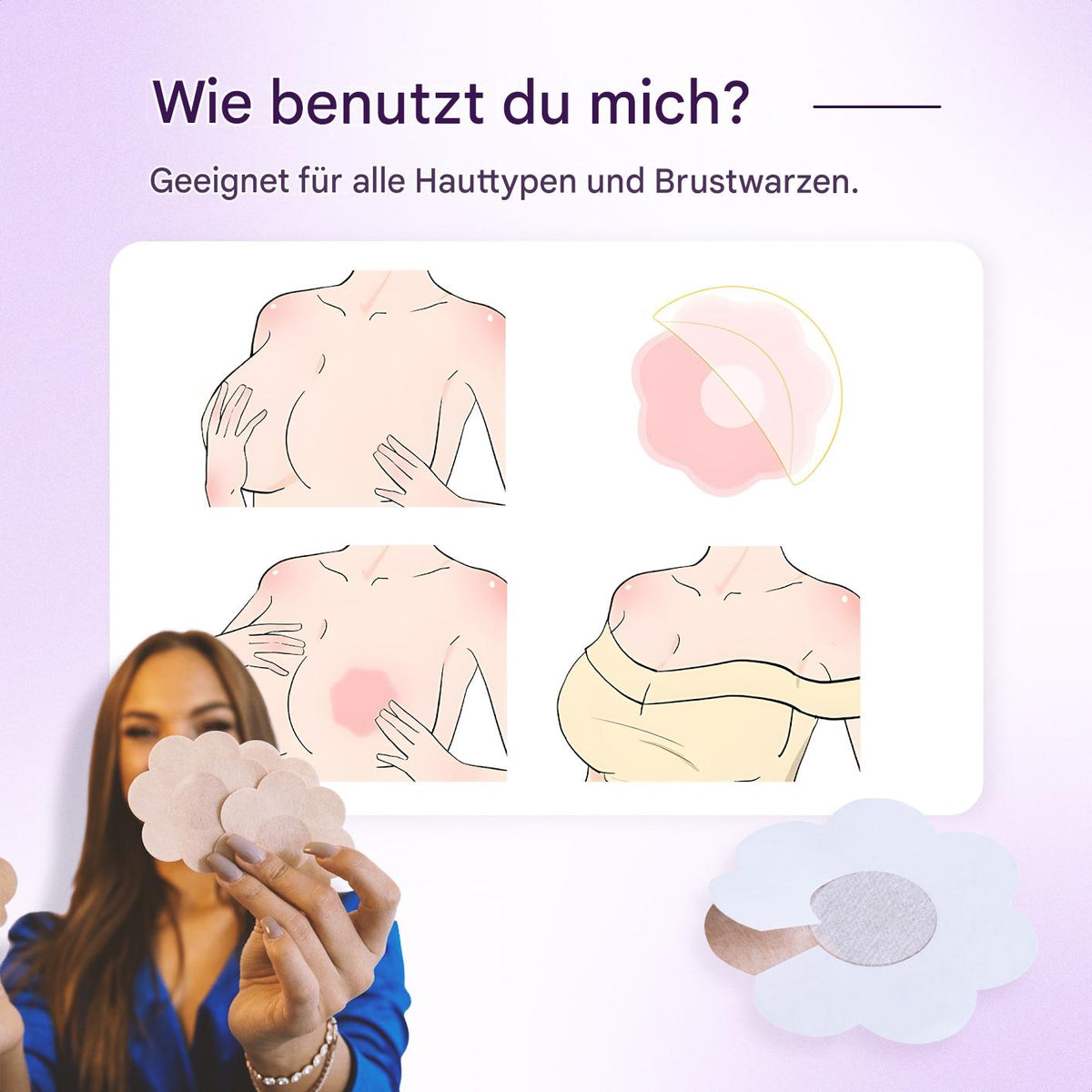Wie verwendest du Nipple Covers?