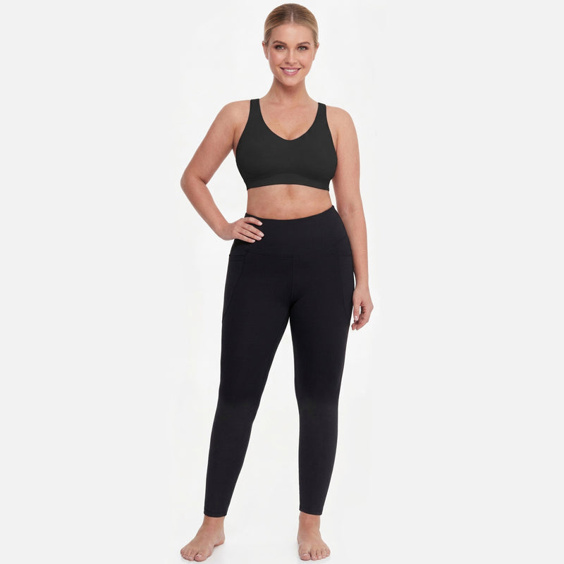 High-Waist-Sportleggings mit Handytasche