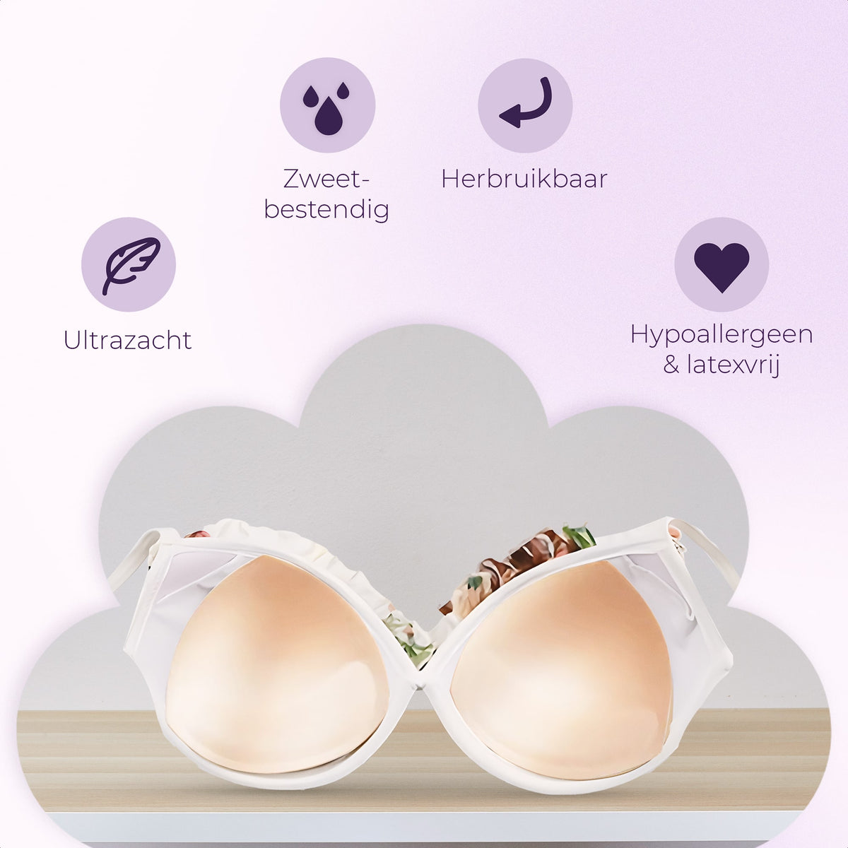 Herbruikbare BH vulling