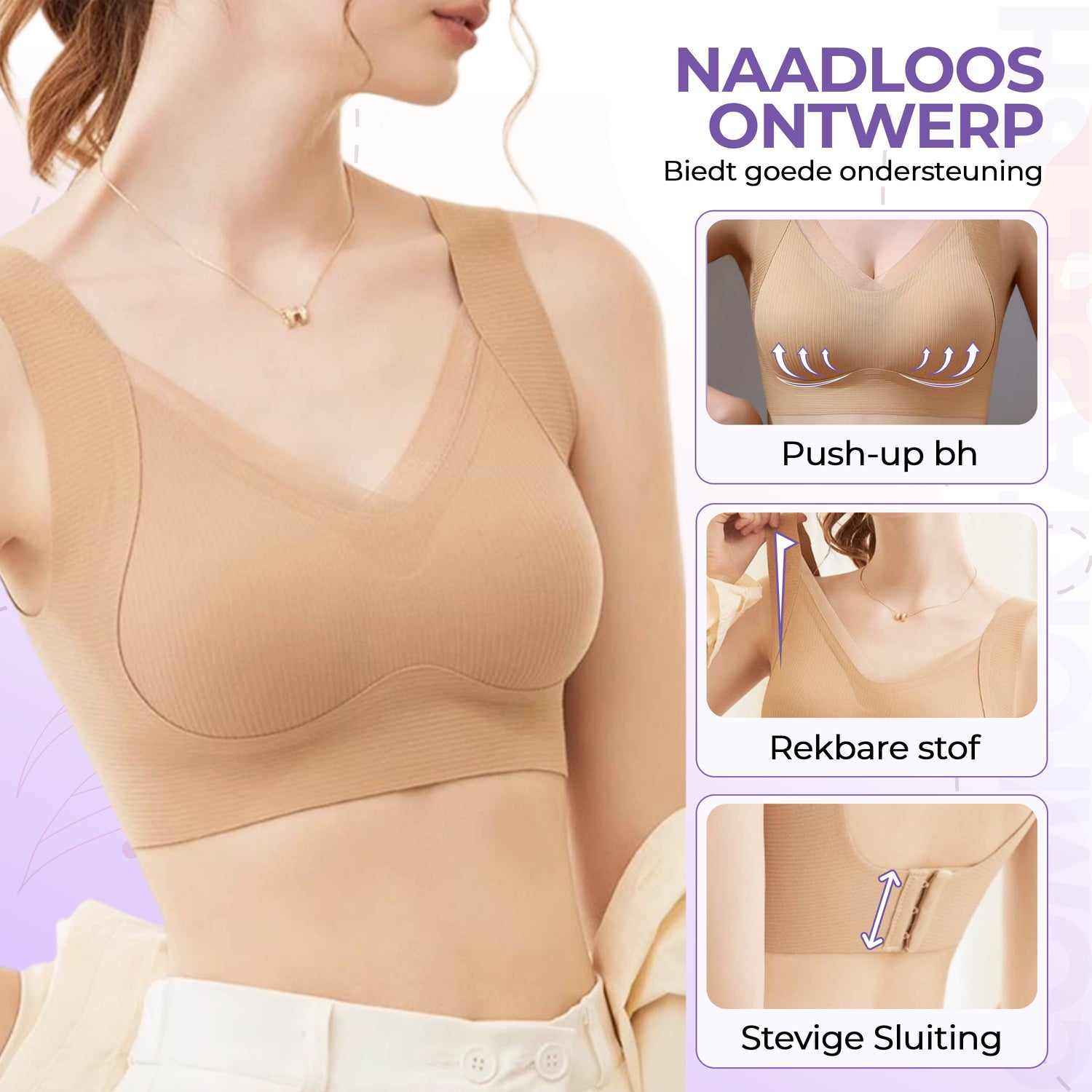 Comfort BH naadloos push up