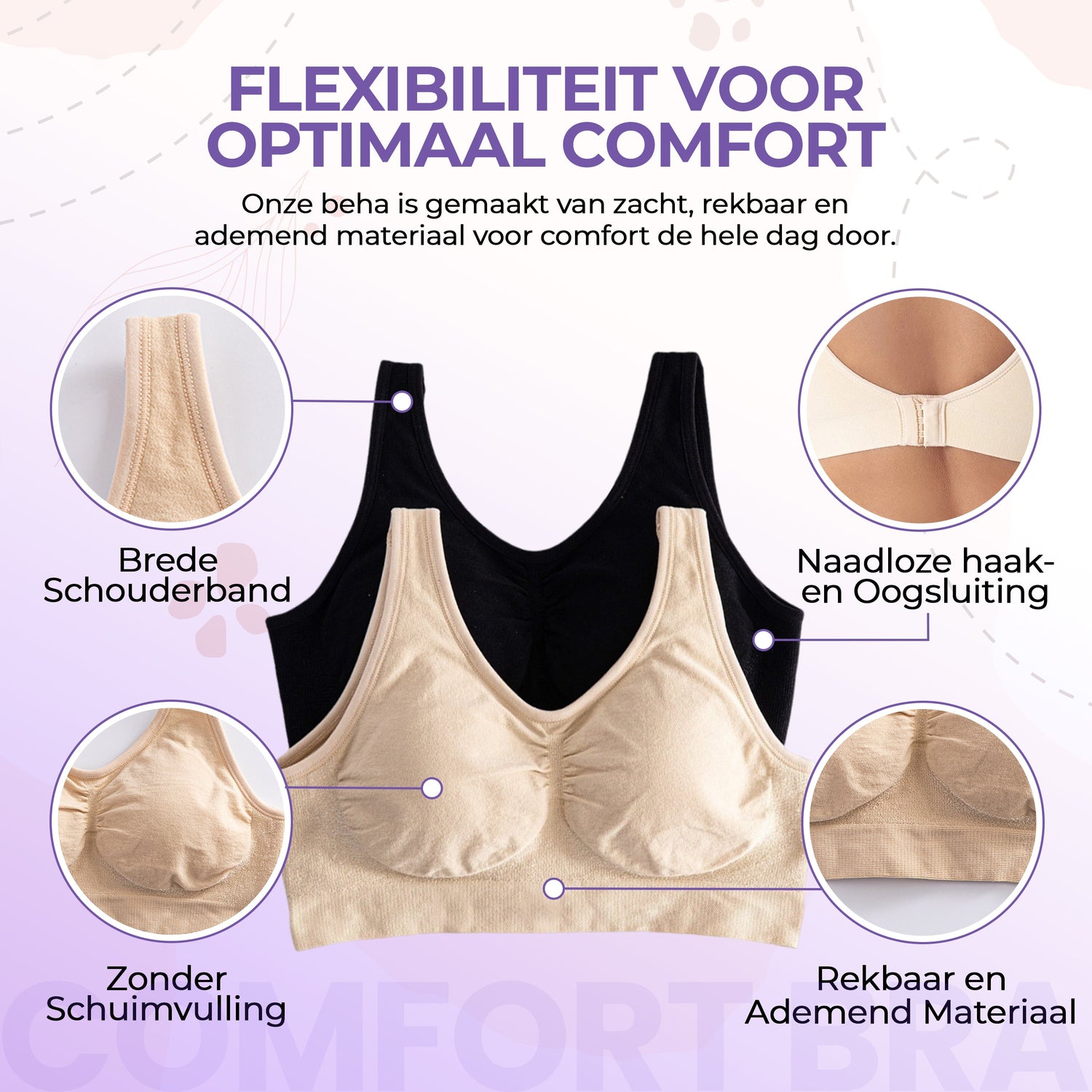 Comfort bh met sluiting