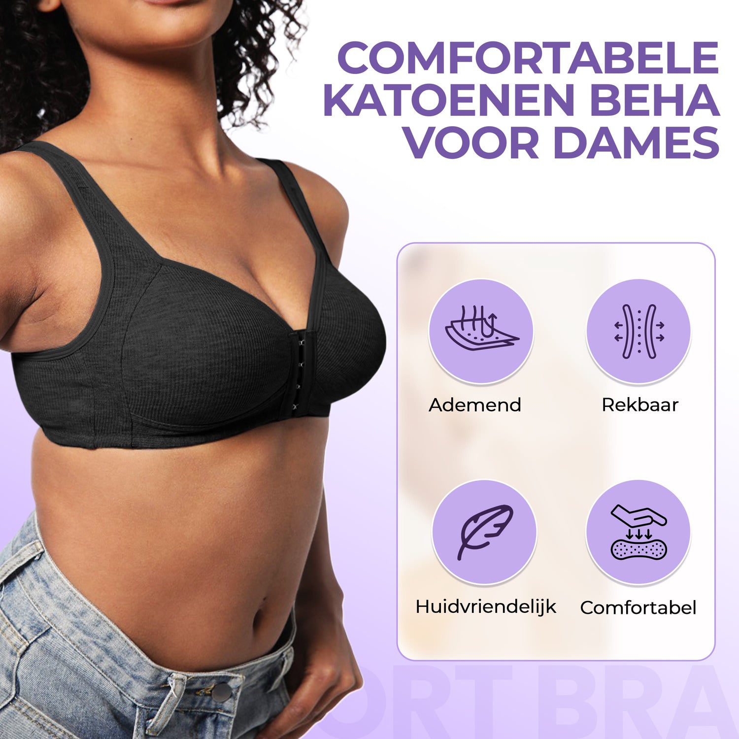 Comfort bh met voorsluiting