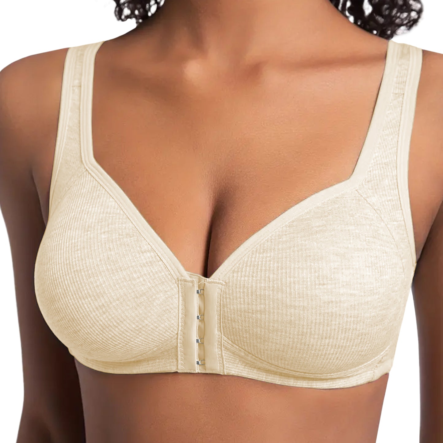Comfort bh met voorsluiting Beige