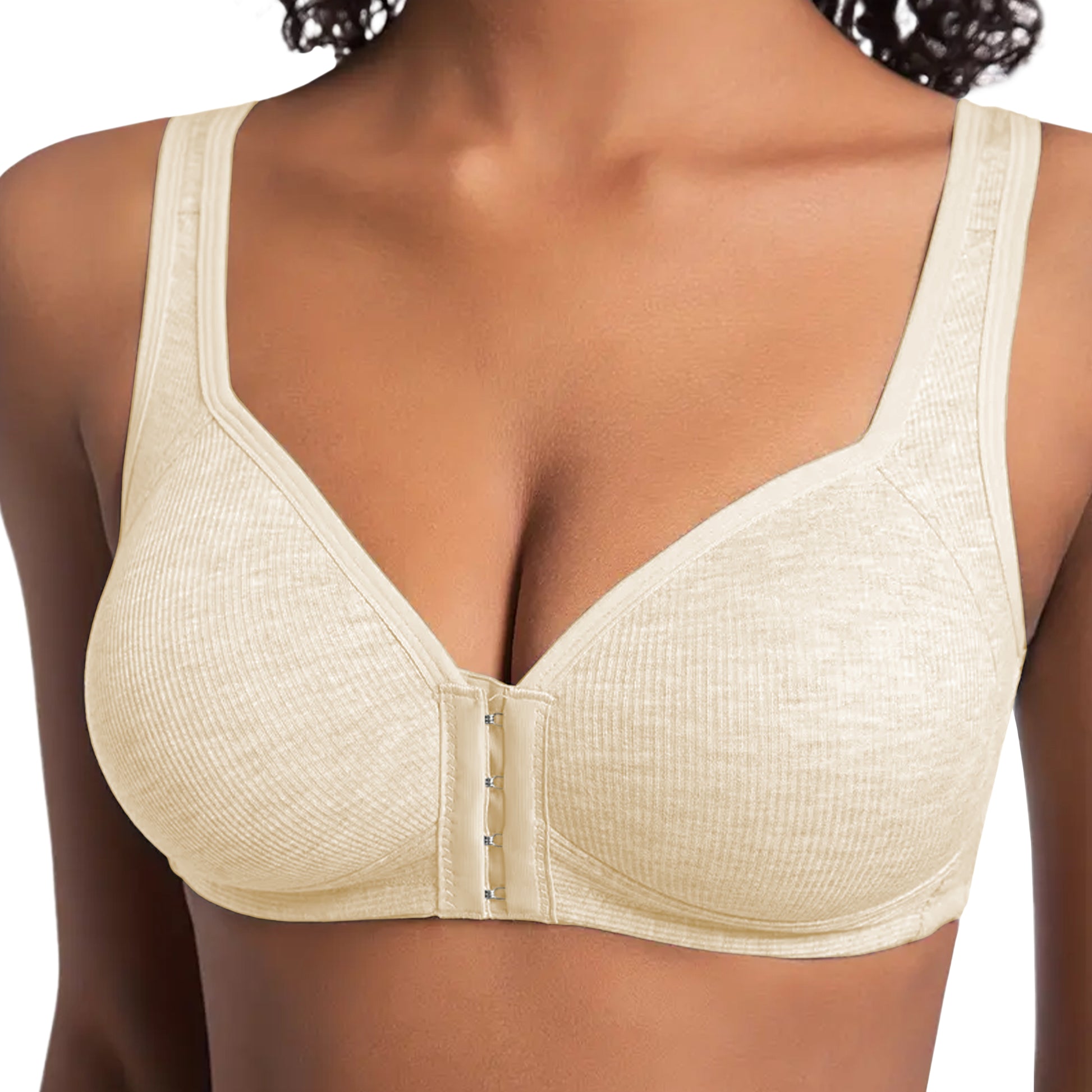Comfort bh met voorsluiting Beige