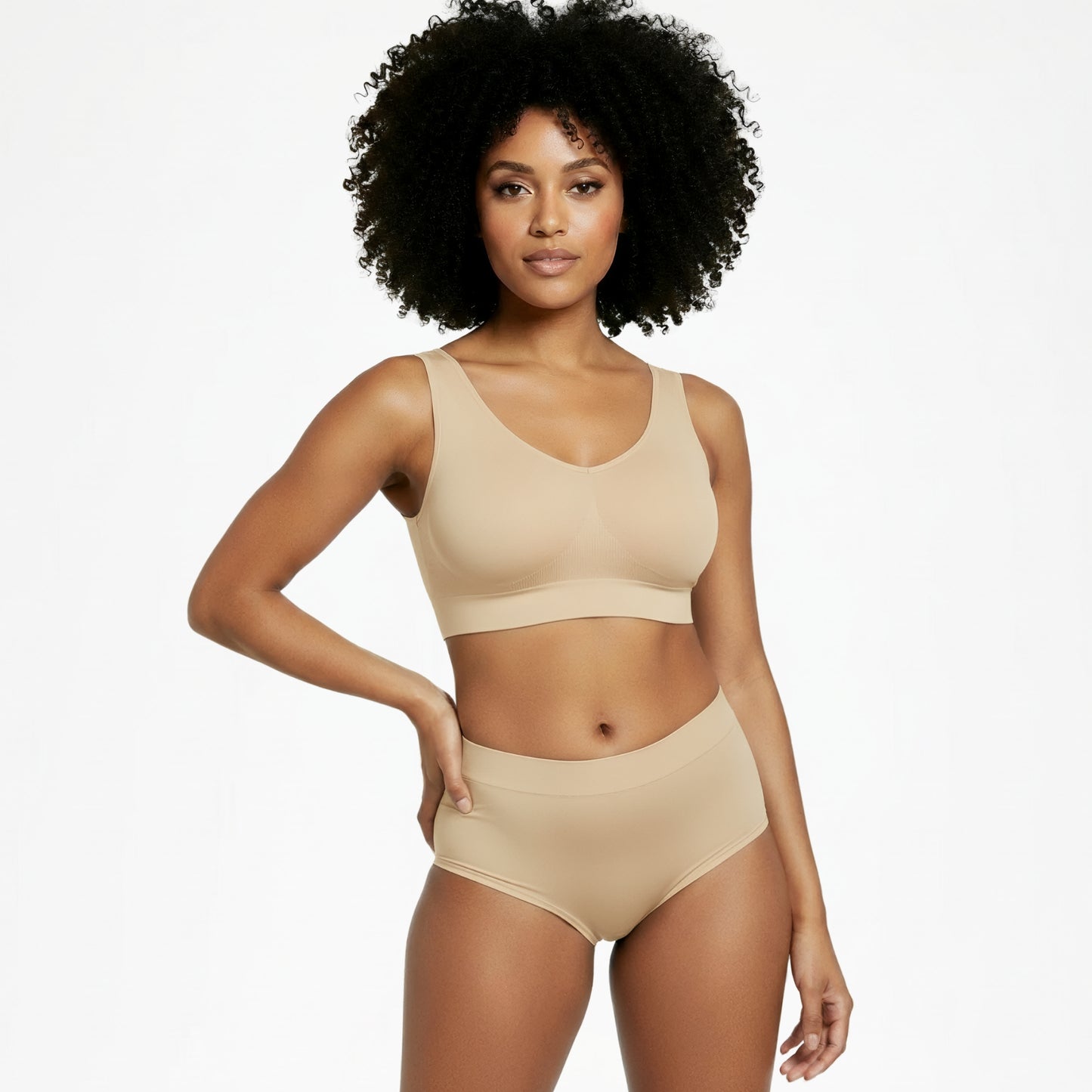 Comfort bh zonder beugel beige