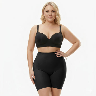 Korrigierende High-Waist-Shorts mit langen Beinlängen – Nahtlos