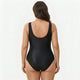 Korrigierender Badeanzug mit Rundhalsausschnitt - Back image