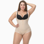 Korrigierender Shapewear-Bodysuit mit Haken und Reißverschluss – Slip