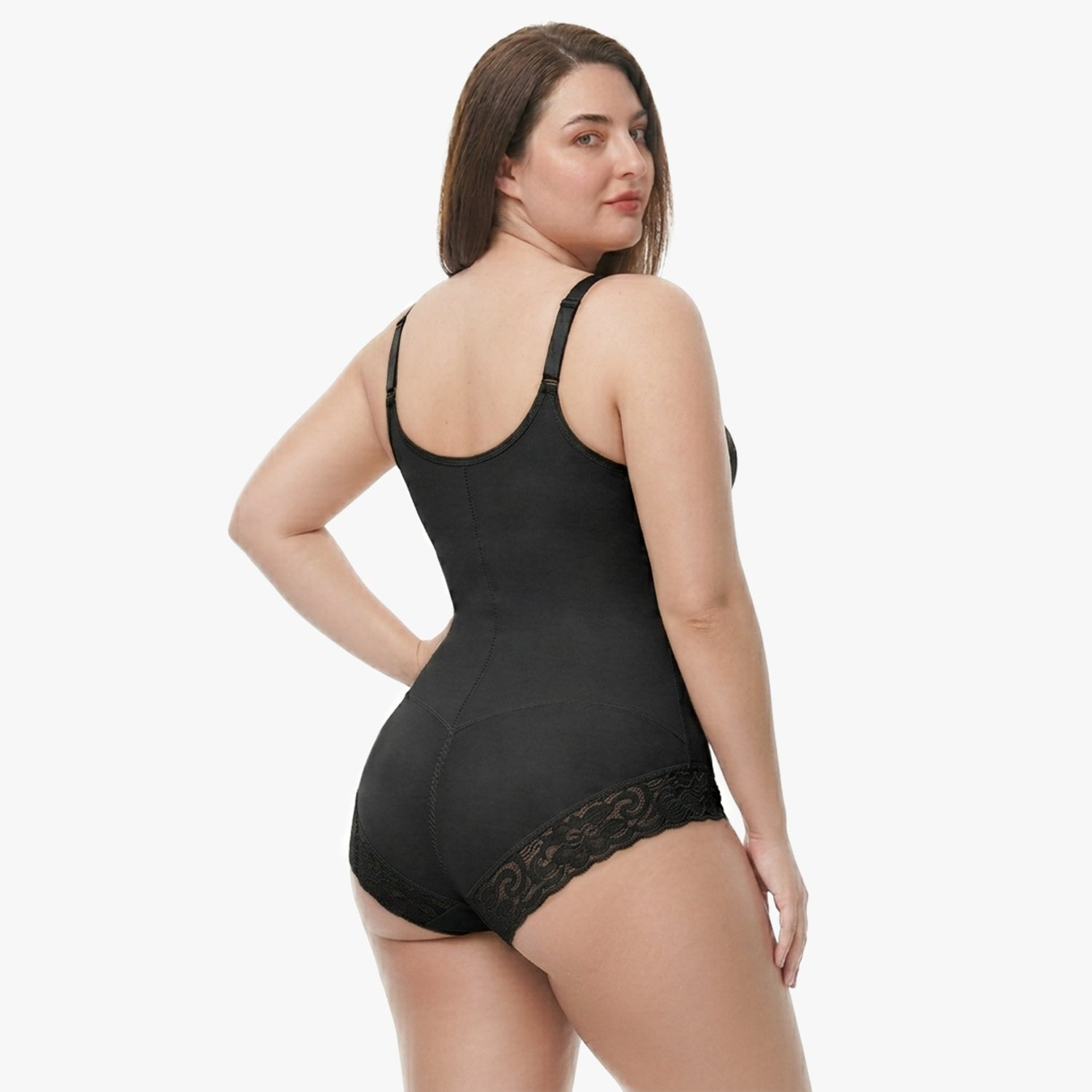 Korrigierender Shapewear-Bodysuit mit Haken und Reißverschluss – Slip