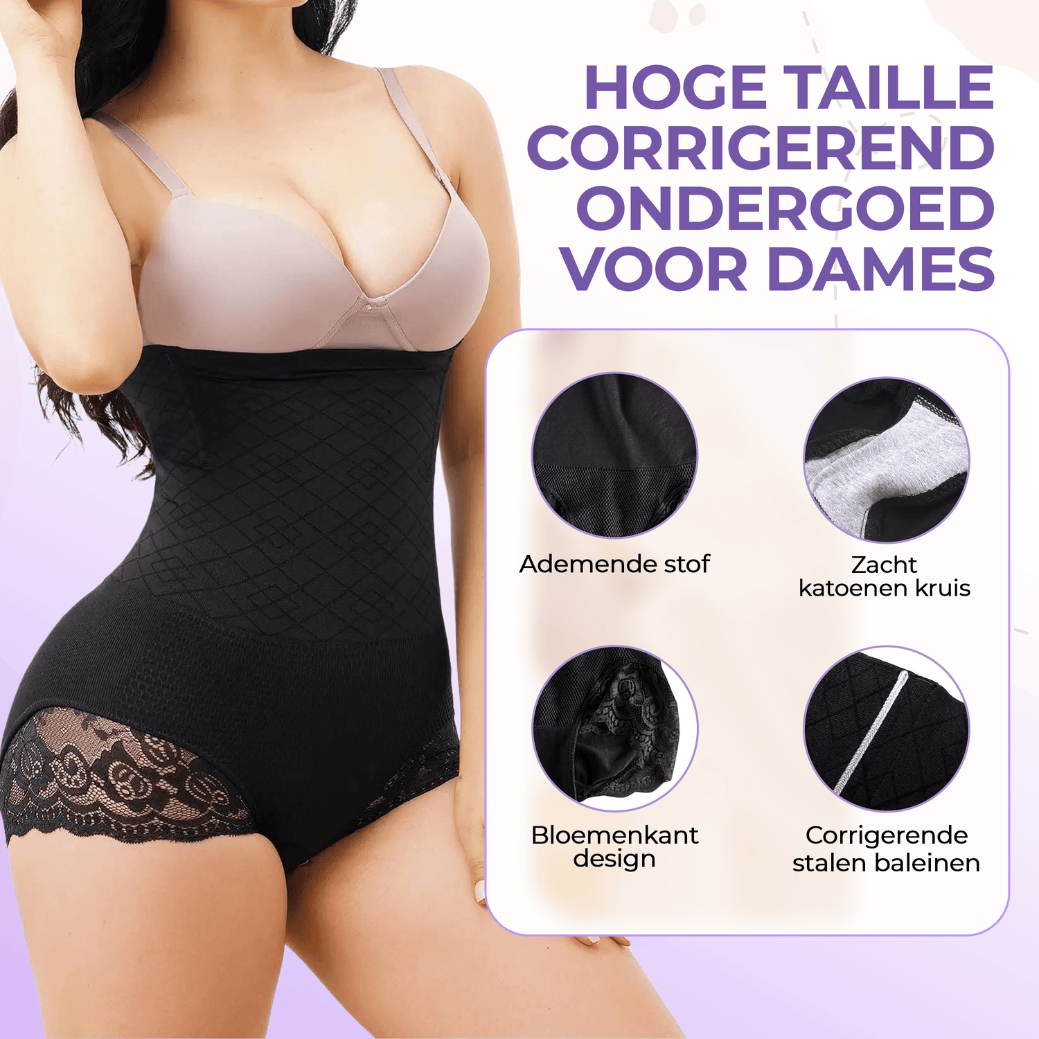 Corrigerende slip met kant