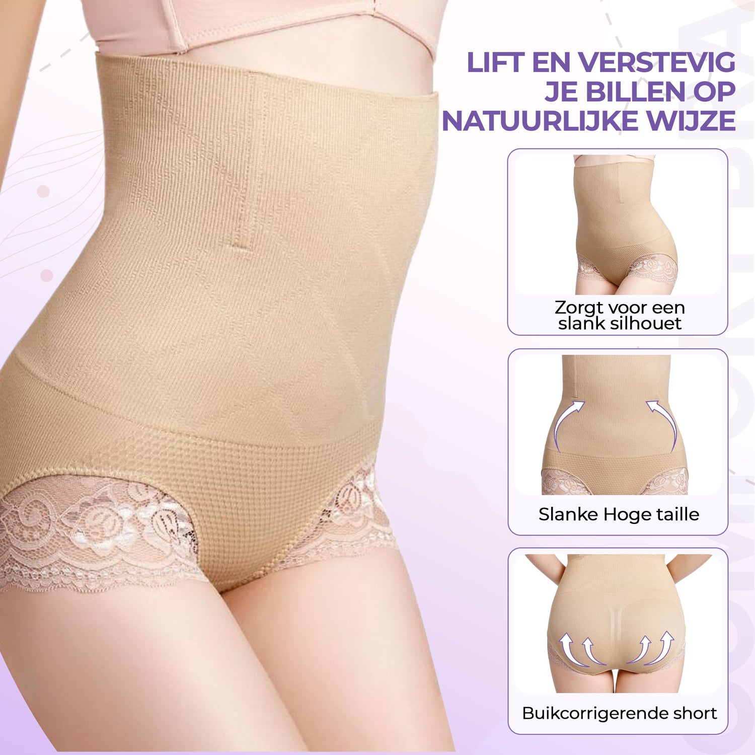 Corrigerende slip met kant