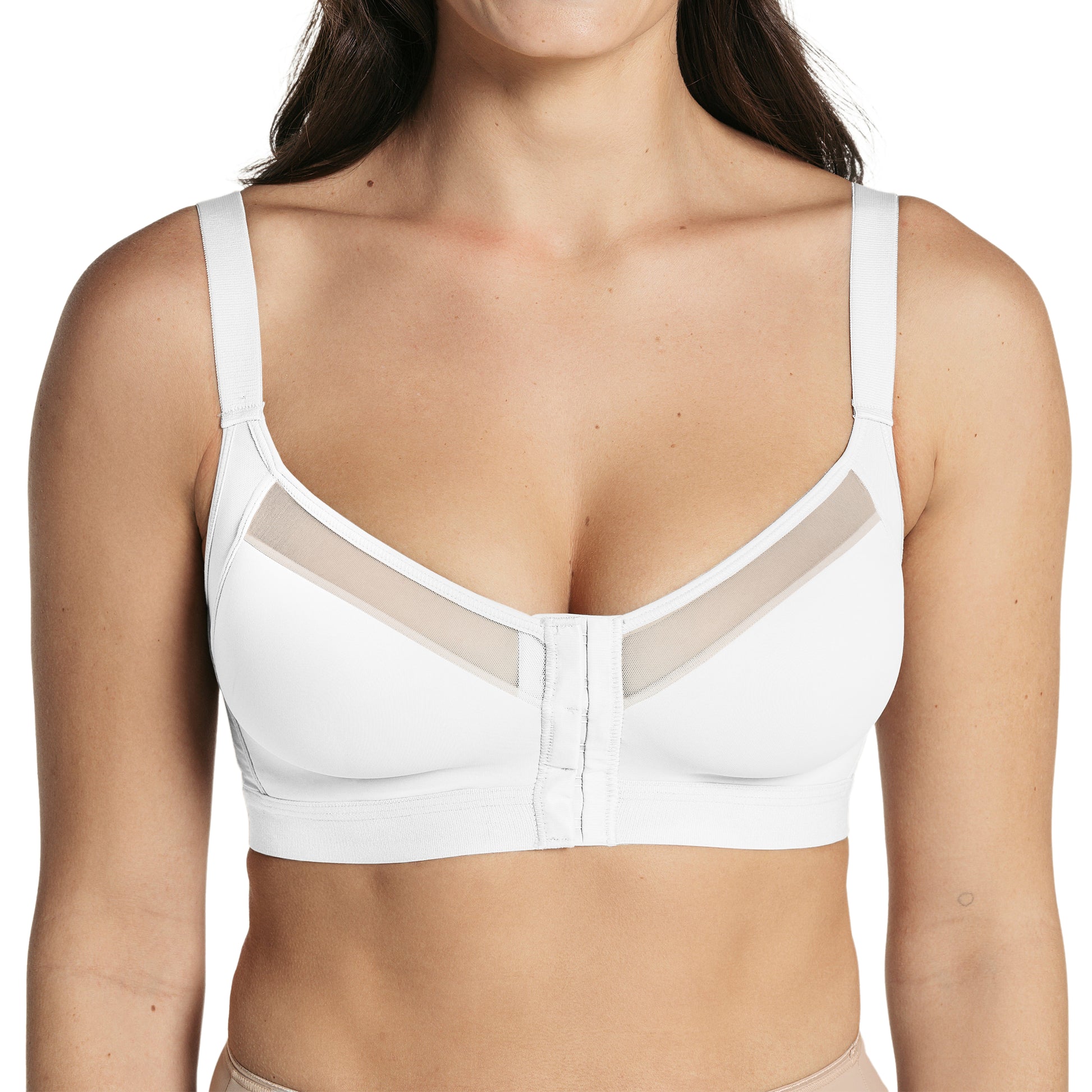 Corrigerende voorsluiting bh wit