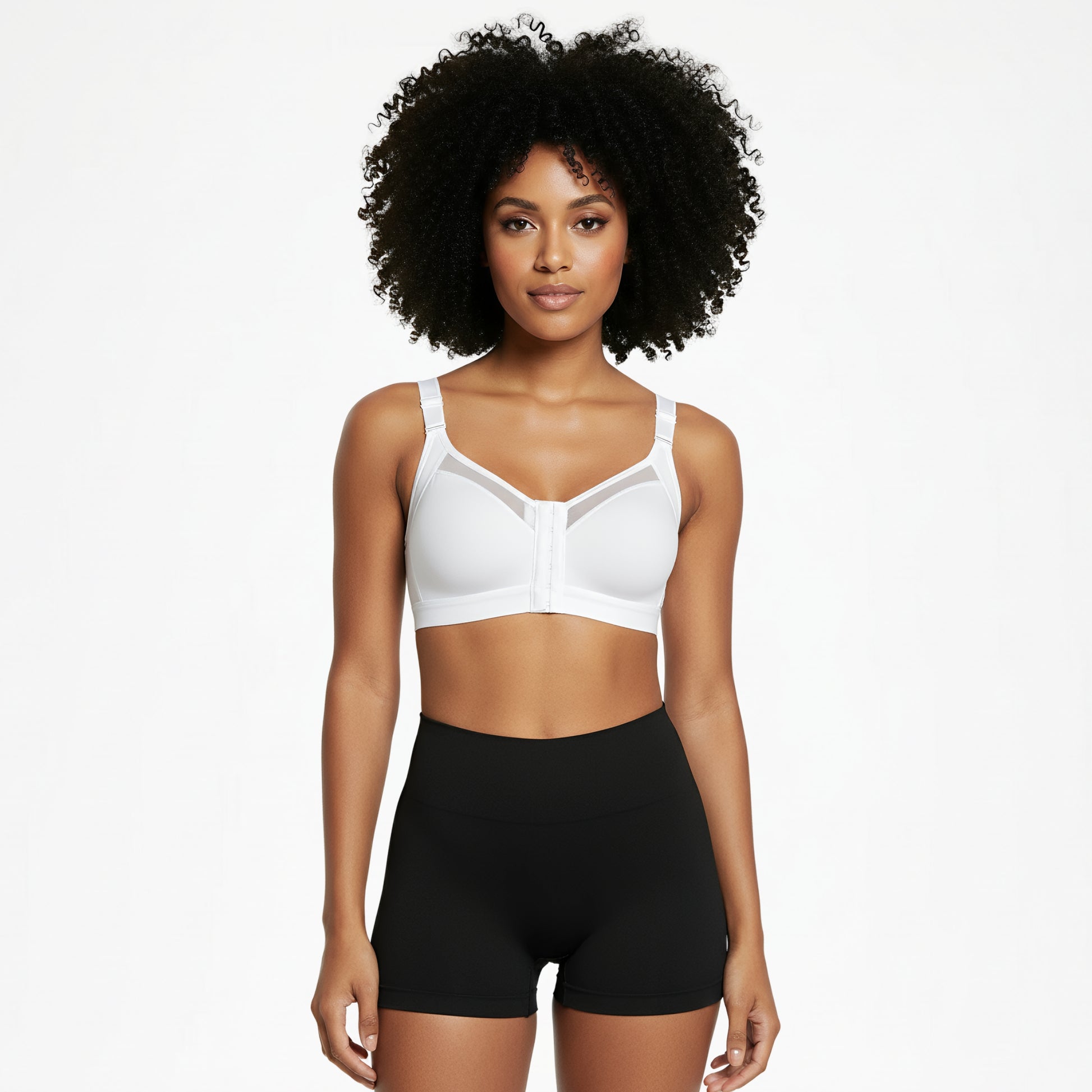 Corrigerende voorsluiting bh wit