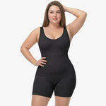 Korrigierender Nahtloser Body mit Breiten Trägern und Beinlängen
