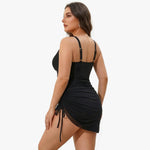 Korrigierendes Badeanzugkleid mit Mesh-Rock