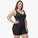 Korrigierender Nahtloser Body mit Breiten Trägern und Beinlängen