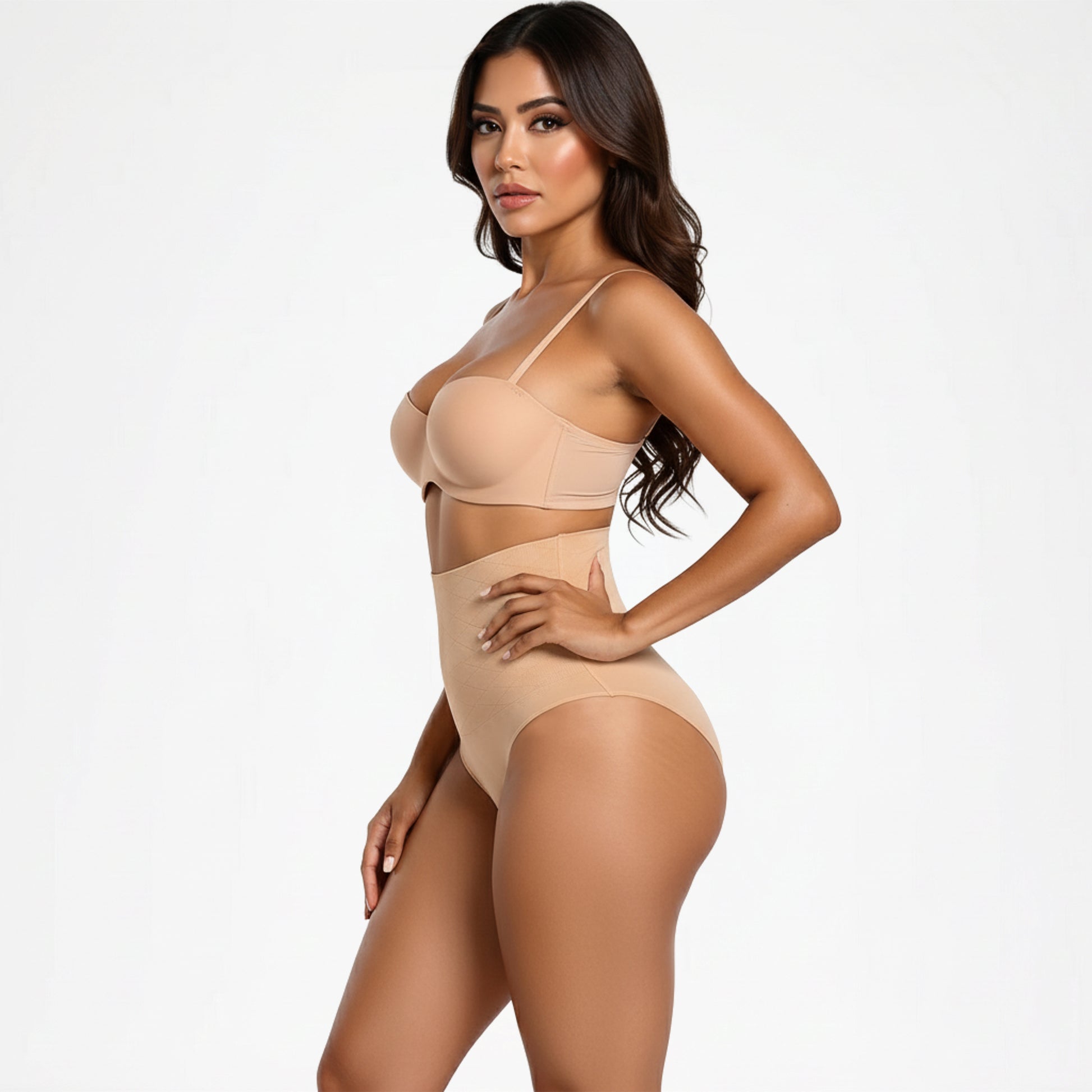 Highwaist string beige