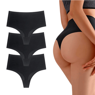 Korrigierender Nahtloser Hoher Taillen-String - 3er Set