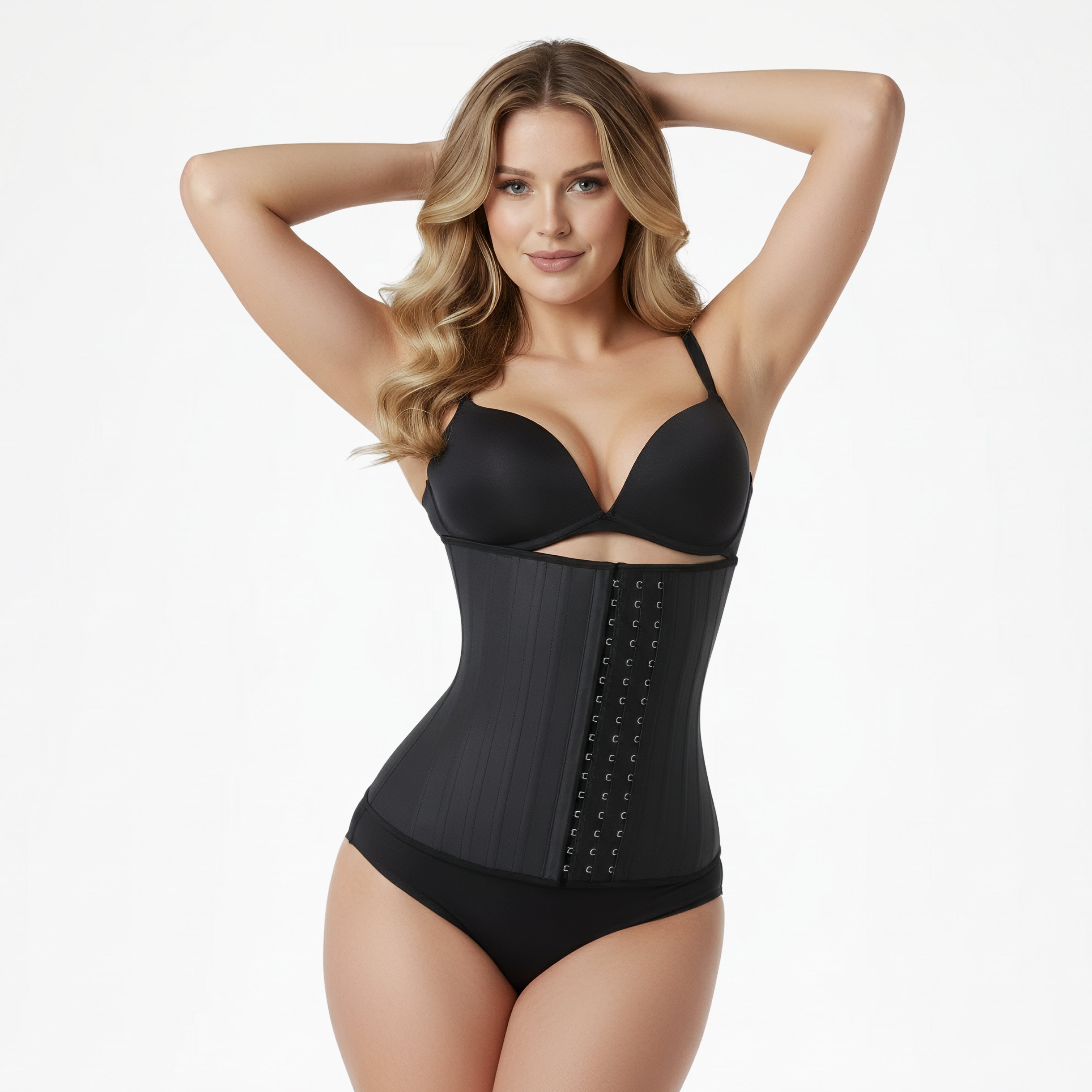 Latex Waist Trainer Corset met 3 rijen haakjes