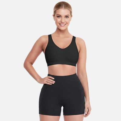 High Waist Sportshorts mit Handytasche