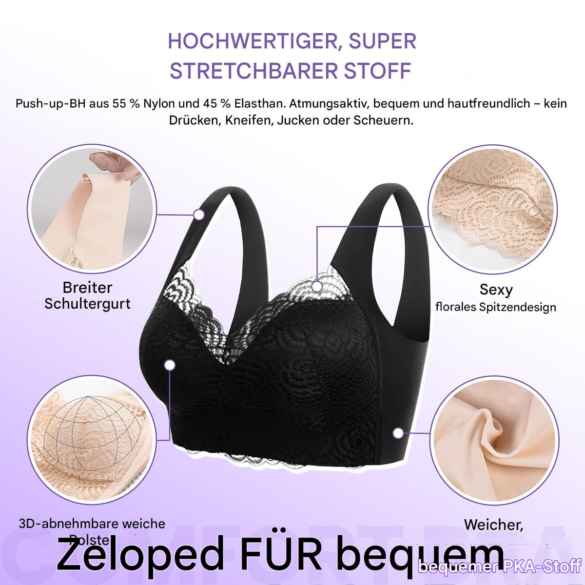 Nahtloser BH mit Push-up