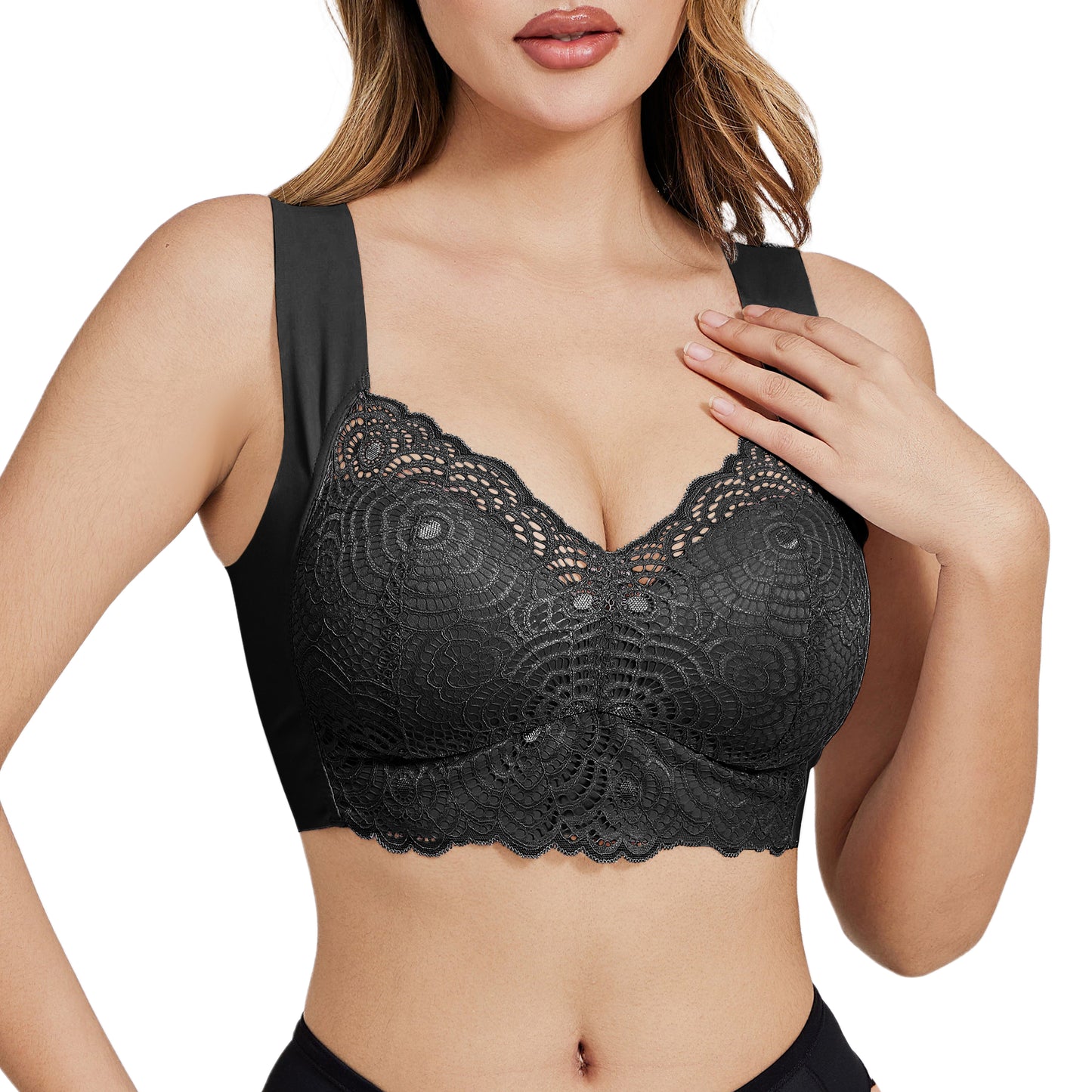 Naadloze Push up BH zwart