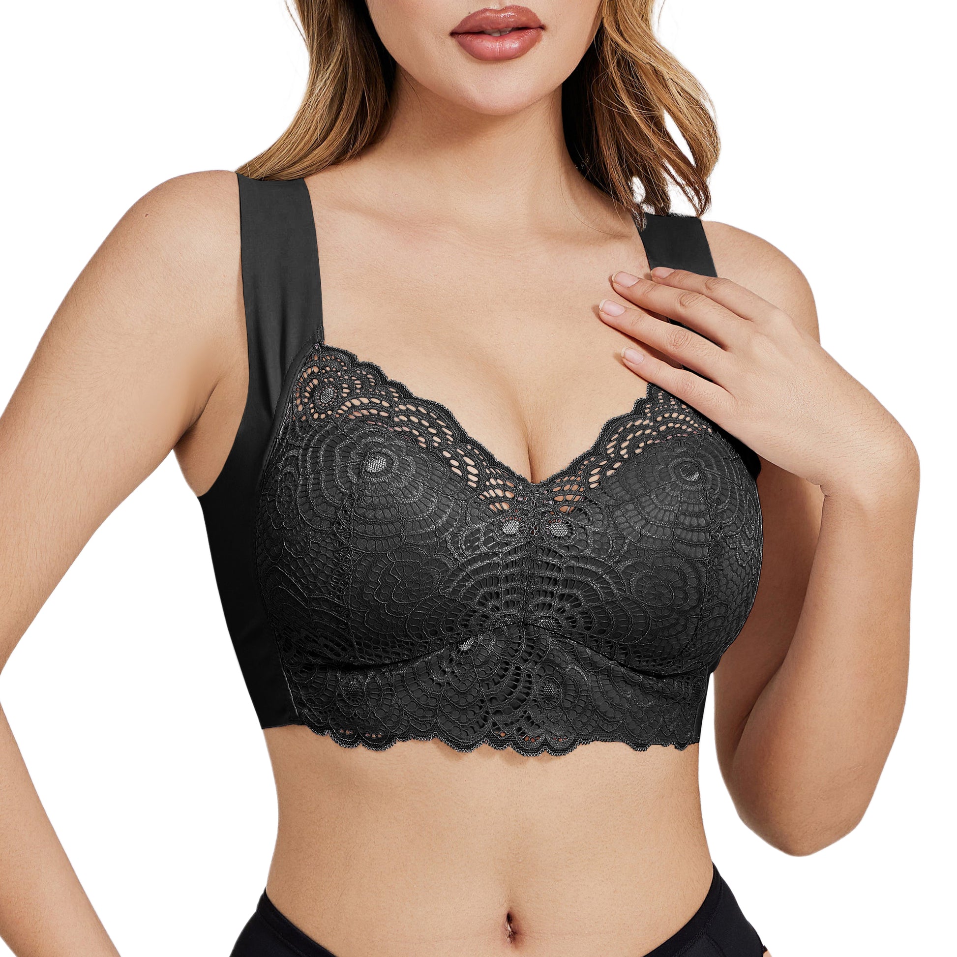 Naadloze Push up BH zwart