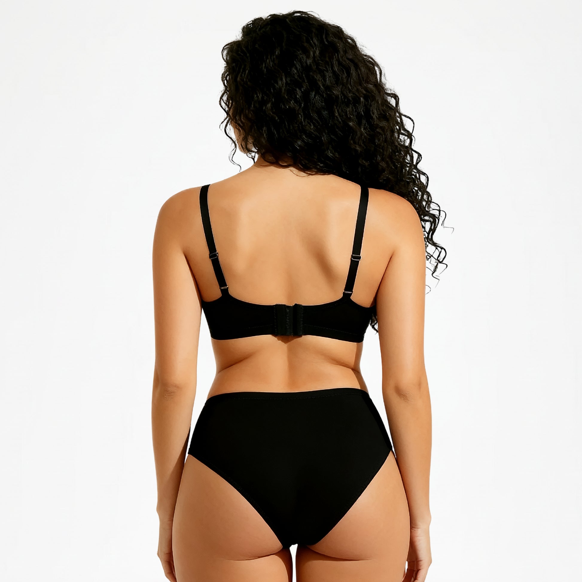 Naadloze highwaist slip zwart