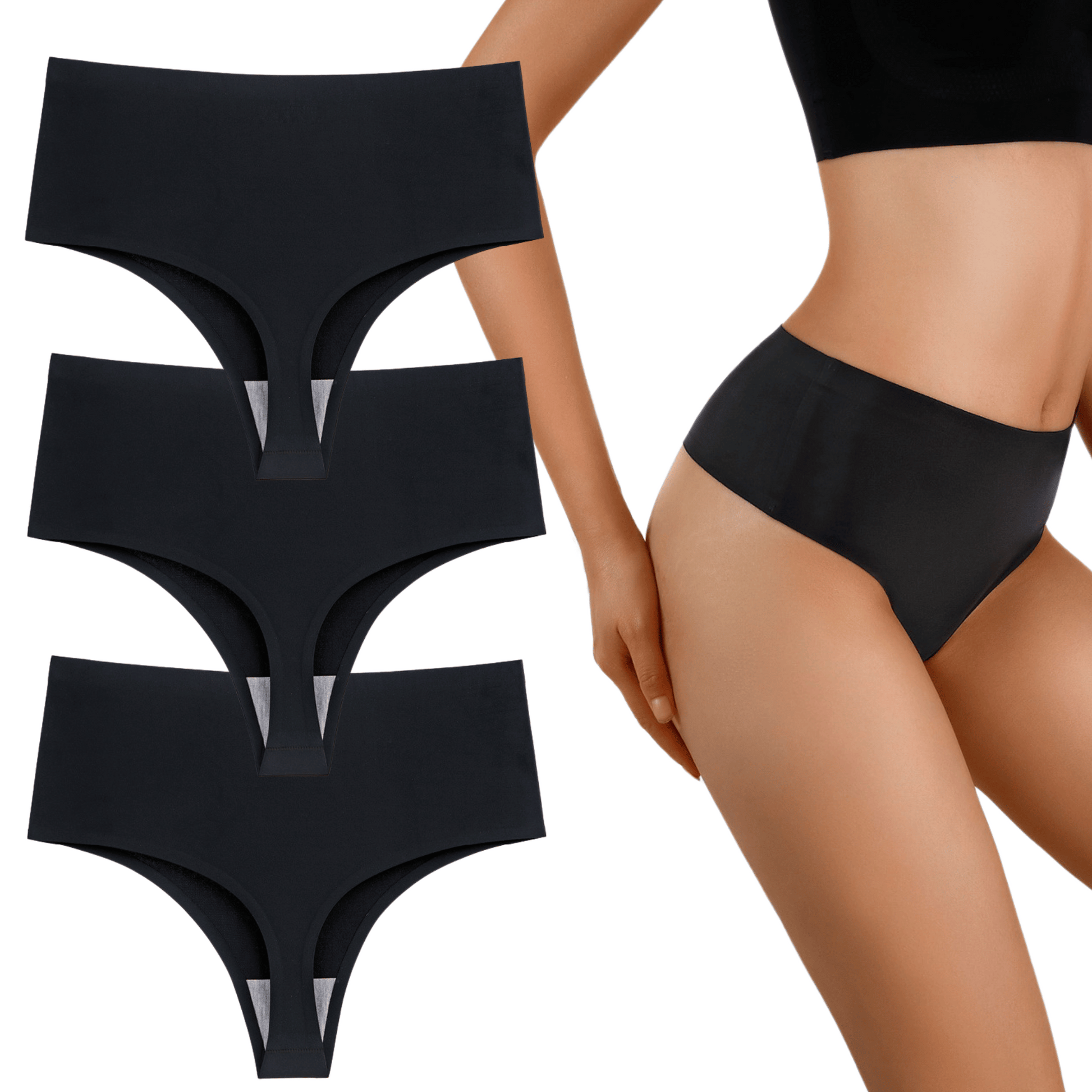 naadloze string zwart