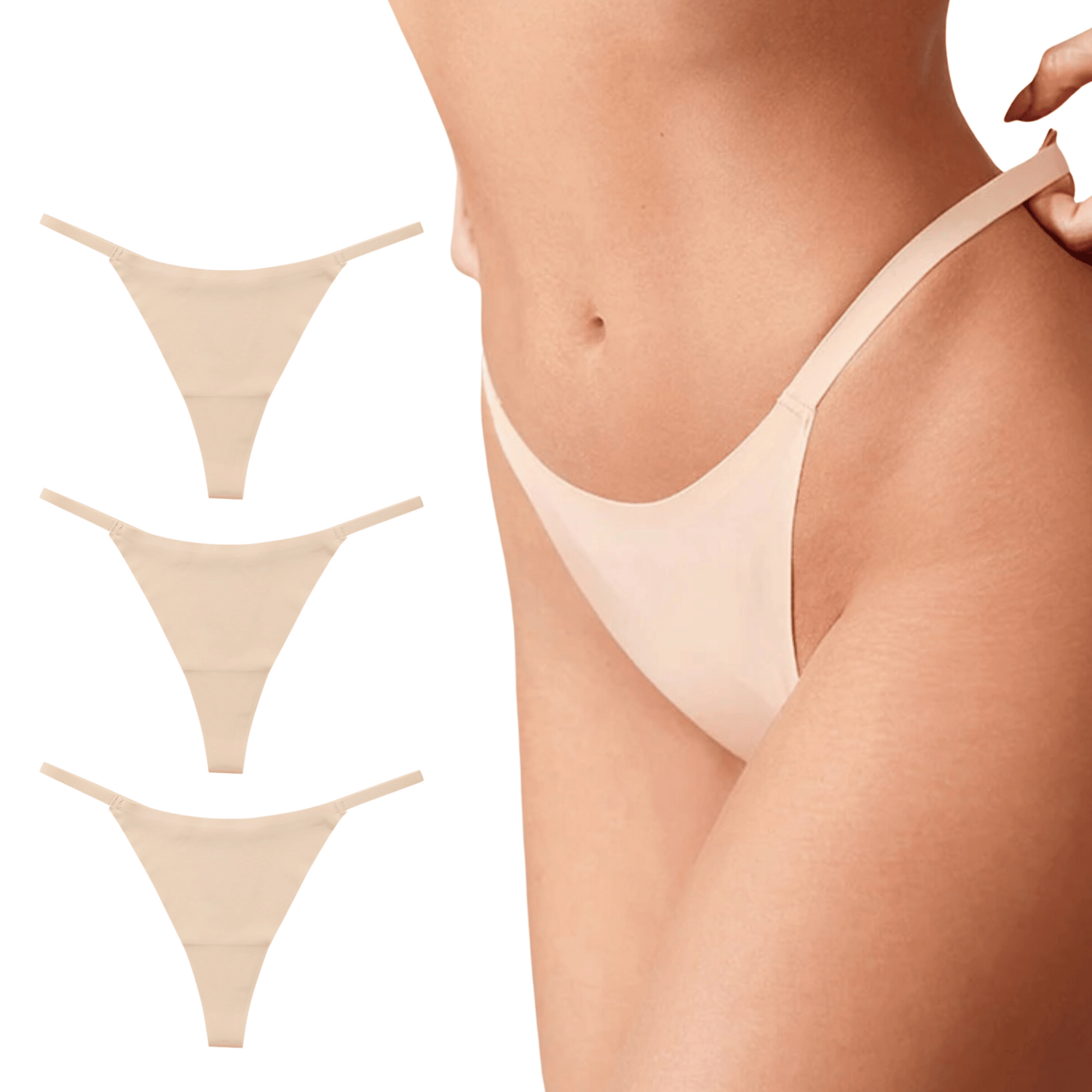 Naadloze String beige