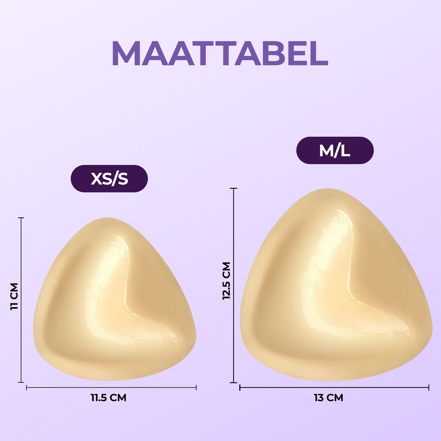 Push up bh vulling sticky pads