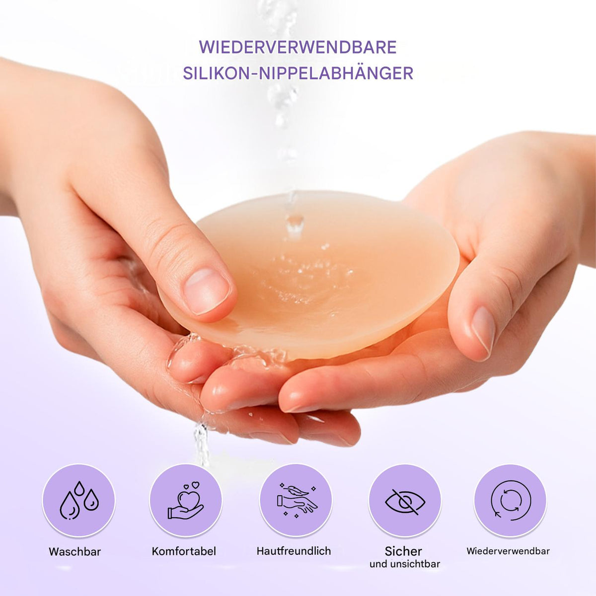 Wiederverwendbare Silikon Nipple Covers