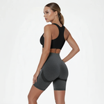Sportshorts mit hoher Taille